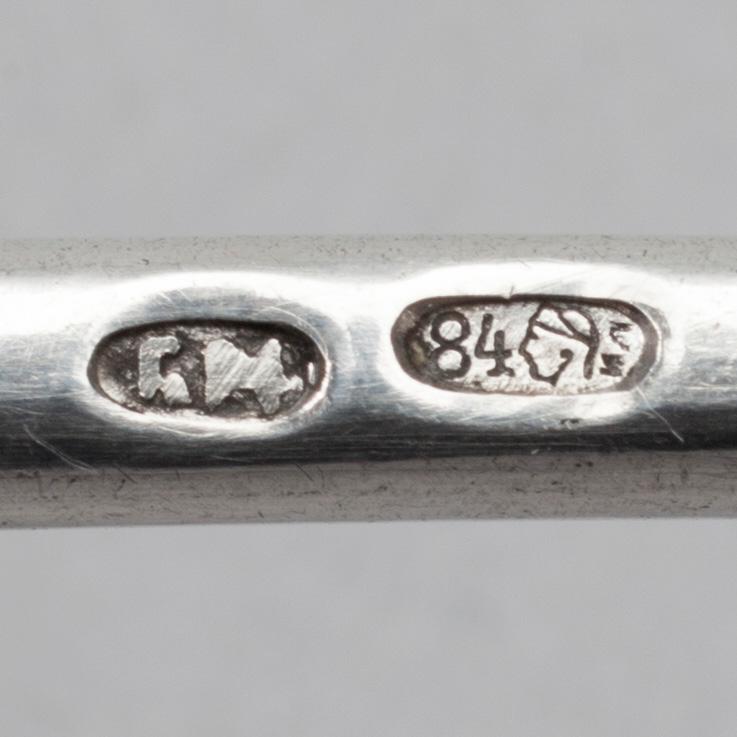 SKED, silver, kontrollstämplar Ivan Lebedinkin, (Иван Лебедкин) Moskva 1898-1914. Vikt ca 65,2 g.