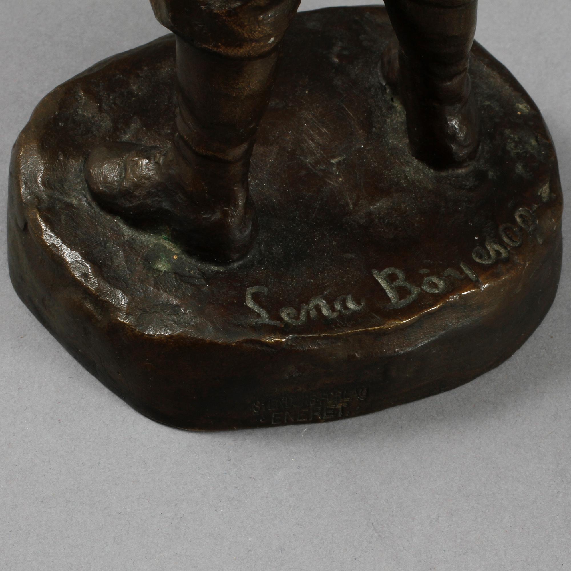 LENA BÖRJESON, skulptur, brons, signerad.