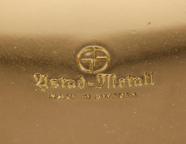 LJUSSTAKAR, 1 par, mässing, Ystad-Metall, 1900-talets andra hälft.