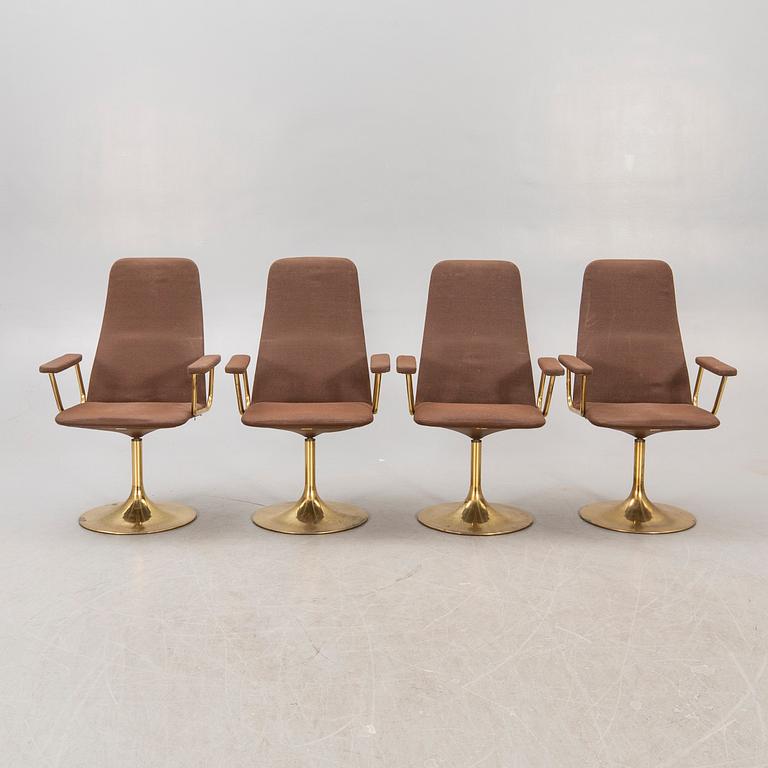 A set of four "Viggen" chairs and a table by Johansson Design, Markaryd, second half of the 20th century.