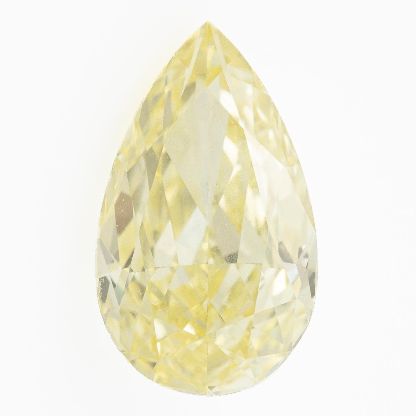 Unmounted yellow diamond, 0.50 ct, accompanied by a GIA report.