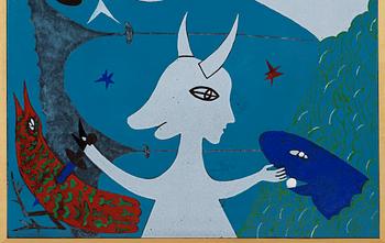 EGON MÖLLER-NIELSEN, soffbord med emaljskiva, 1951.