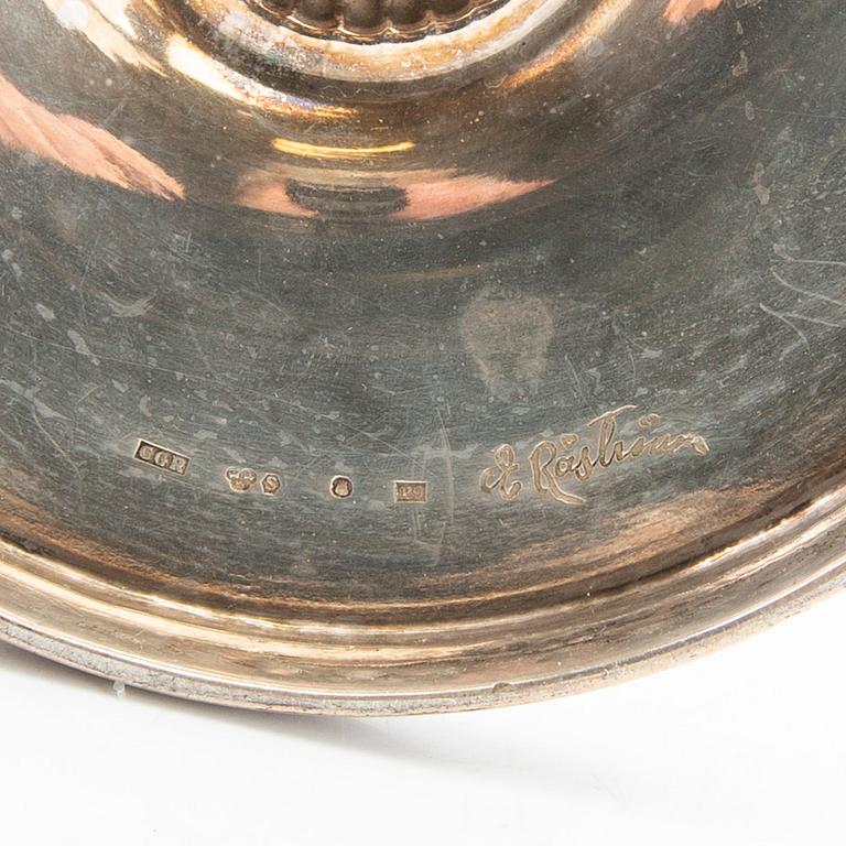 Eric Råström, Candelsticks, a pair, silver, CG Råström, Stockholm 1965.