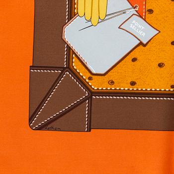 HERMÈS, scarf, "Tout cuir".