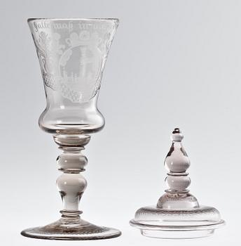 GLAS med LOCK, glas, Tyskland, 1800-tal.