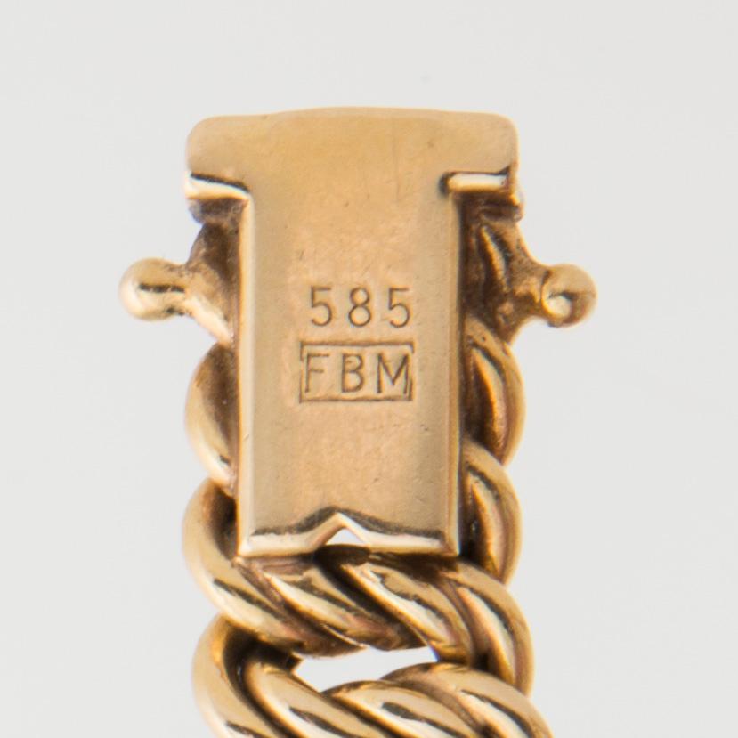 ARMBAND, 14K guld. Vikt ca 21 g.