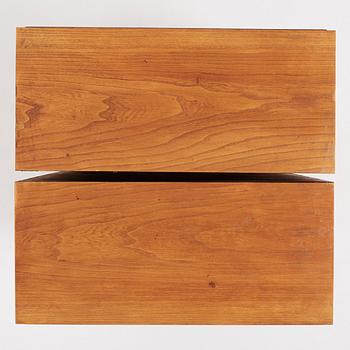 Otto Schulz, a pair of Swedish Modern elm veneered cabinets, Boet, Gothenburg 1940s-50s.