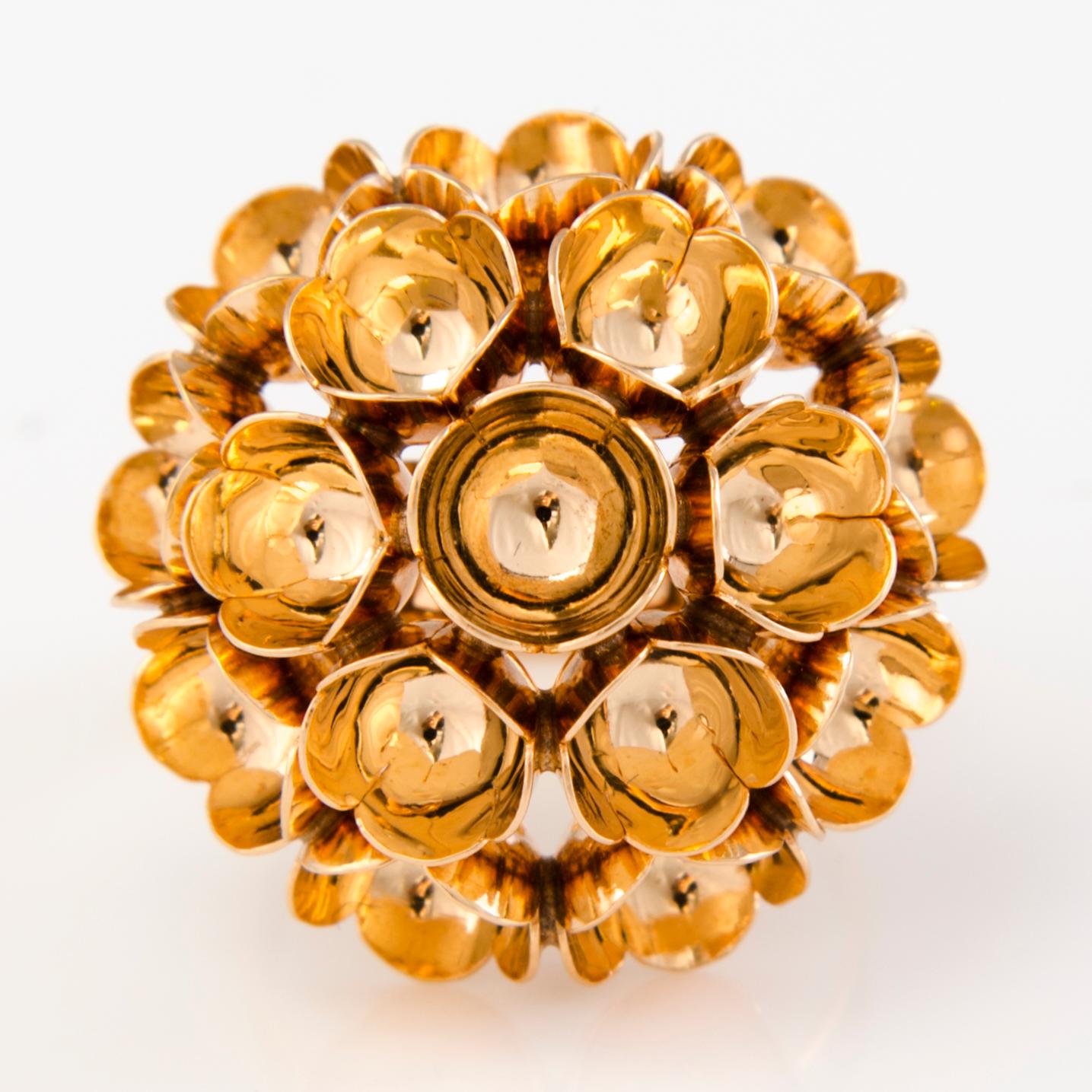 LIISA VITALI, SORMUS, "Kevät", 14K kultaa, Westerback, Helsinki 1967.