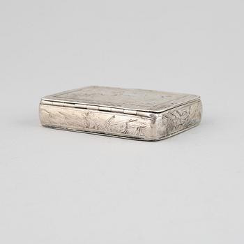 A Russian 19th century silver snuff-box, unidentified makers mark, Moscow 1815.