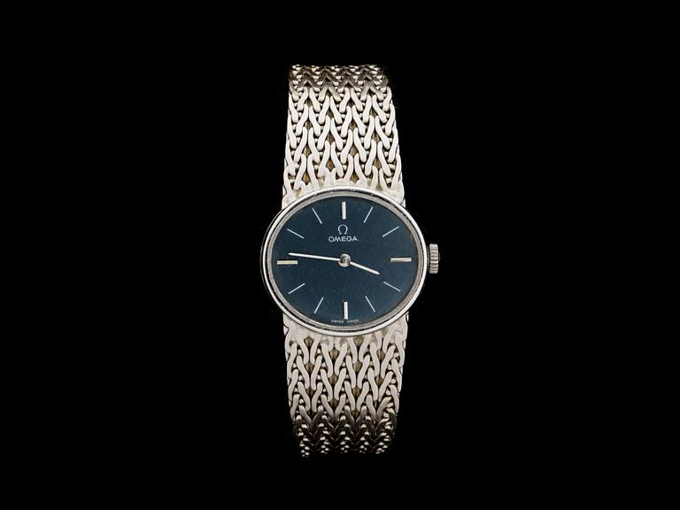 ARMBANDSUR, 18K vitguld. Omega.