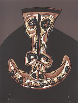 Antonio Saura, 5 lithographs from the portfolio 'Une Chair d'Ombre'.