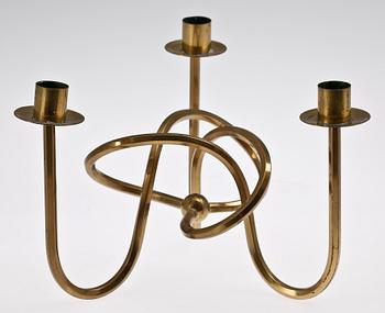 LJUSSTAKE, mässing, "Knuten", Firma Svenskt Tenn.