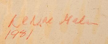 Lenore Malen, Lenore Malen, mixed media on canvas, on verso signed and dated -81.