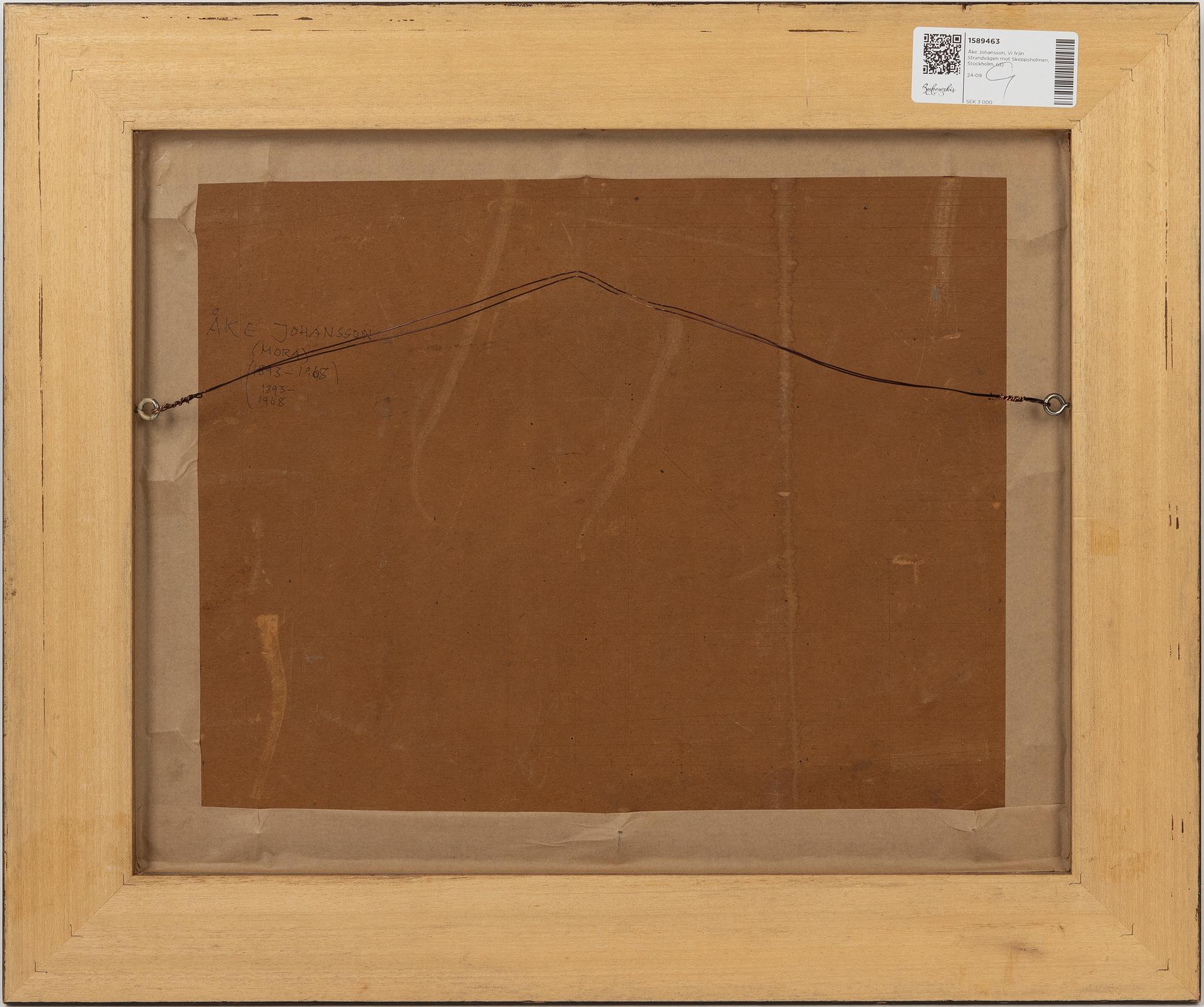 Åke Johansson, Vi från Strandvägen mot Skeppsholmen, Stockholm.