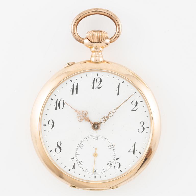 IWC, pocket watch, hunter, 49.5 mm.