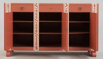 A Carl Malmsten lacquered and carved sideboard, Stockholm probably 1930's.