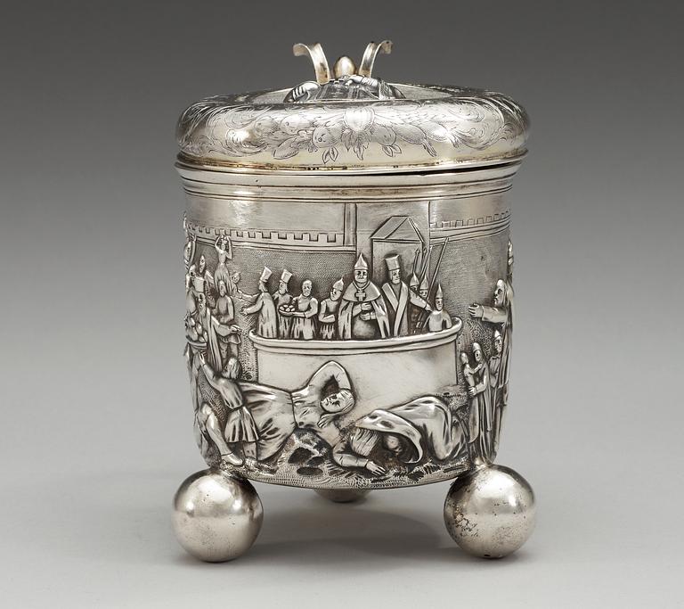 DRYCKESKANNA av Batholome Wilckens, Hamburg ca 1700.