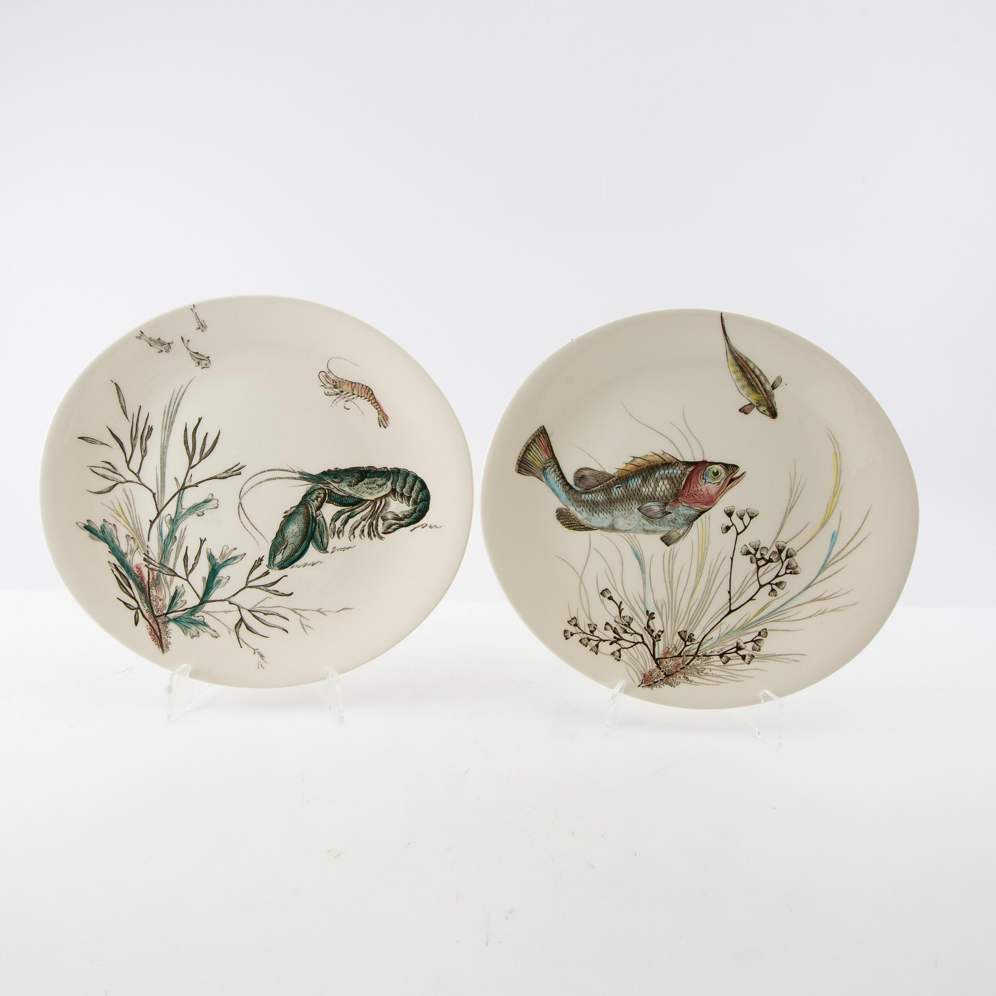 Service 18 pcs "Fish" Johnson Bros England, ironstone, first half/mid 20th century.