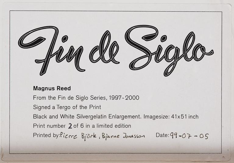 Magnus Reed, "Fin de Siglo - from the Fin de Siglo Series", 1997 - 2000.