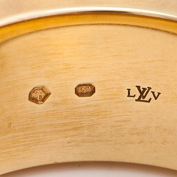 Louis Vuitton, an 18K gold 'Empreinte' ring with diamonds.
