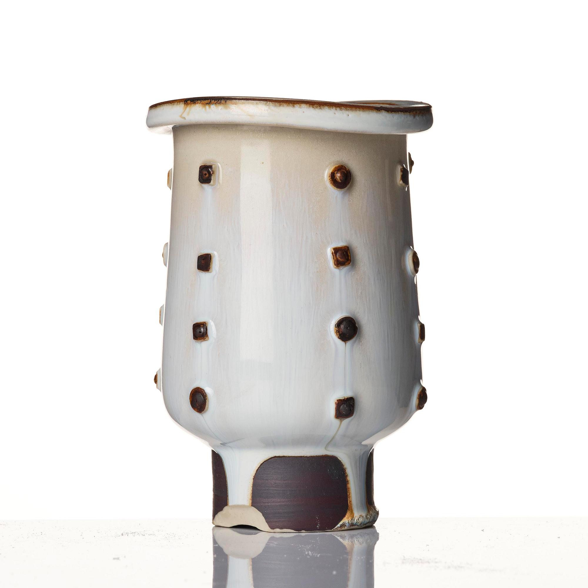 Wilhelm Kåge, a set of two stoneware vases, Gustavsberg Studio 1940s.