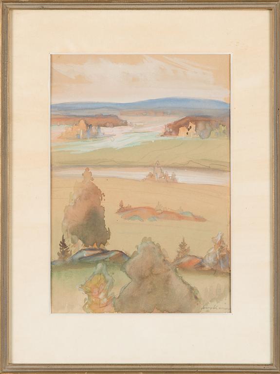 Aarno Karimo, gouache, signed.