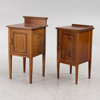 Two similar bedside tables, around 1900.