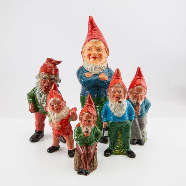 Gnomes 6 pcs Germany mid-20th century.