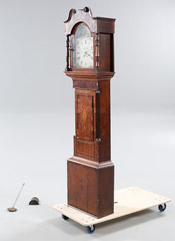 A english grandfather clock, 19th century.