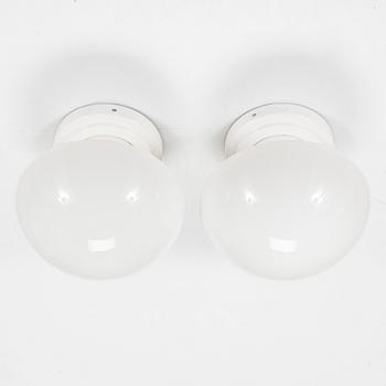 Klaus Michalik, A pair of 1990s wall / ceiling lights, 'Bau' model 5576/30 for Thorn Orno, Finland.
