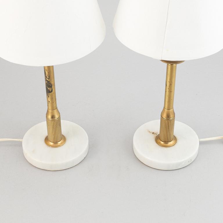 Bordslampor, ett par, 1900-tal.