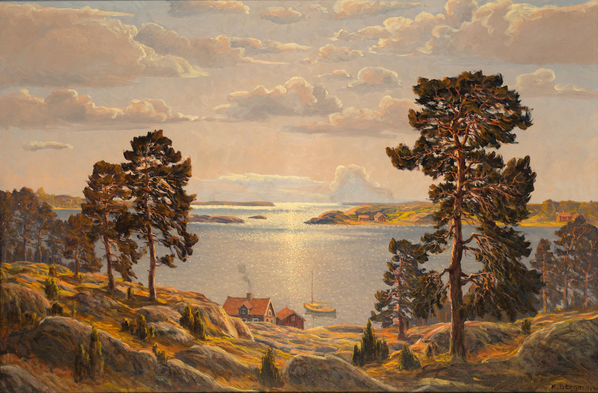 Karl Bergman, oil on canvas, signed.