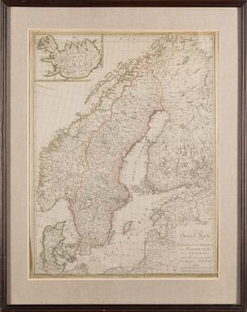 KARTTA. General karte König Schweden und Norwegen. Johan Walch, 1826.
