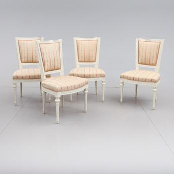 STOLAR, 4 st, gustaviansk stil, 1900-talets mitt.