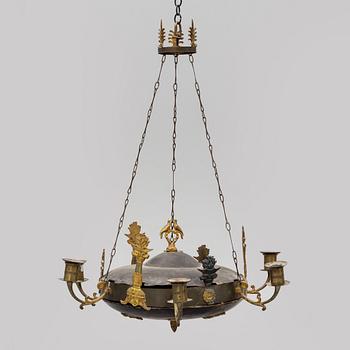 A hanging lamp, empire-style, first half of the 20th century.