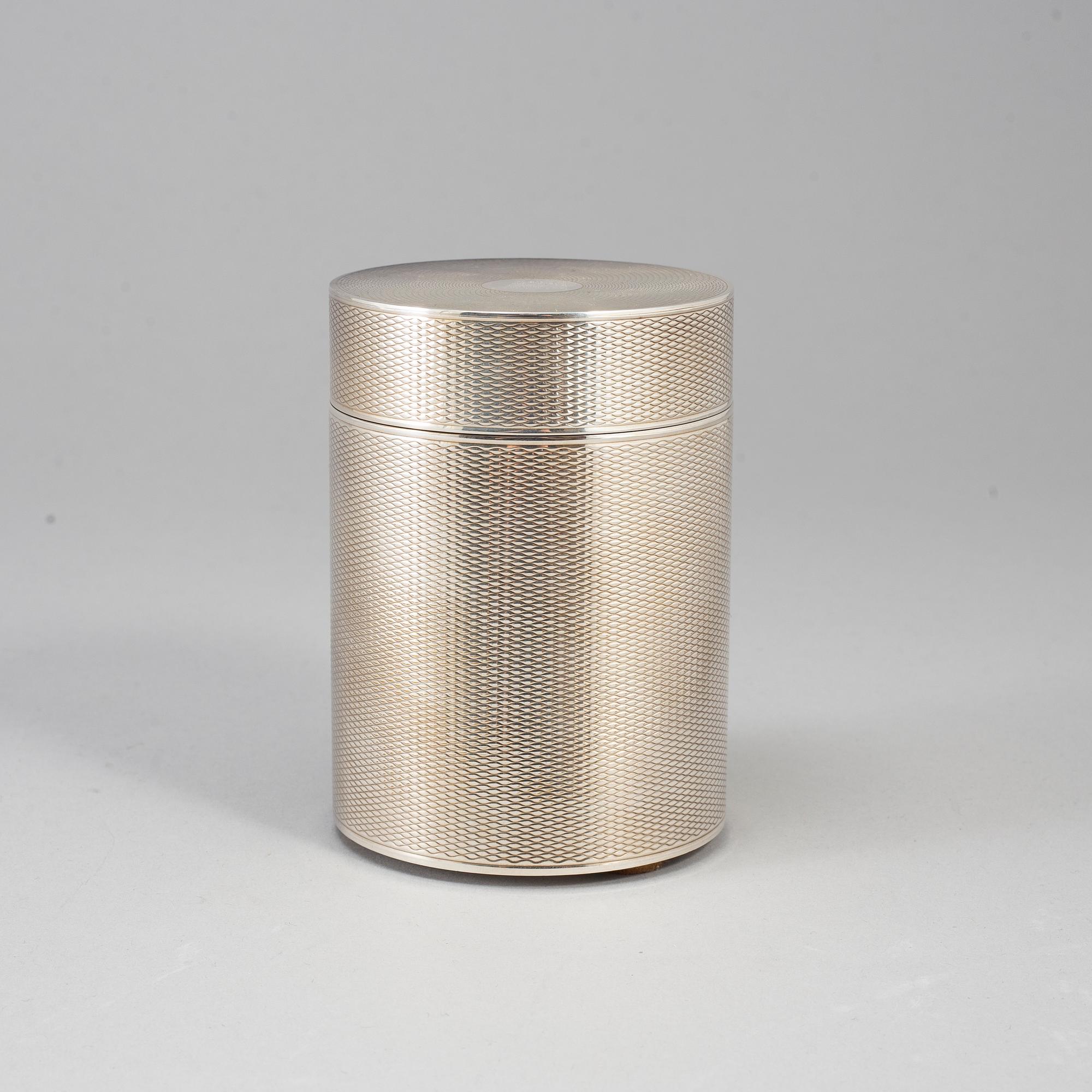 HERMÈS, a silver plated tobacco box.