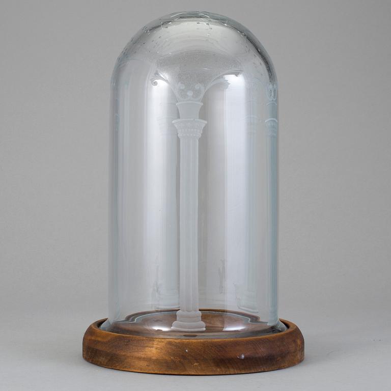 GLASKUPA med SOCKEL, Swedish Grace, troligen Sverige, 1920-tal.