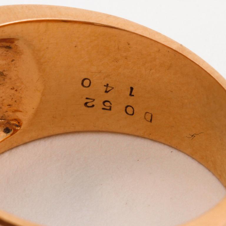 A ruby, emerald and sapphire ring.