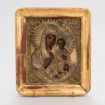 A late 19th century Russian icon in kiot.