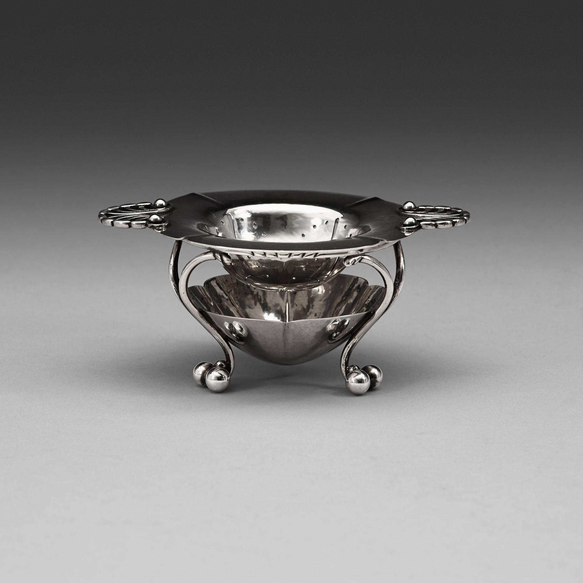 GEORG JENSEN, tesil med ställ, Köpenhamn 1915-21, 830/1000 silver,