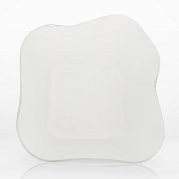 Alvar Aalto, lasiveistos, 2 osaa, "Aallon kukka", signeerattu Alvar Aalto Iittala. 1950-luku.