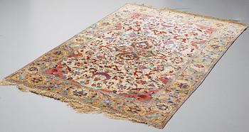 MATTA. Antik silke Keshan s.k. Motachem. 202,5 x 136,5 cm.