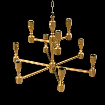 LJUSKRONA, mässing, Metallslöjden Gusum, 1900-talets andra hälft.