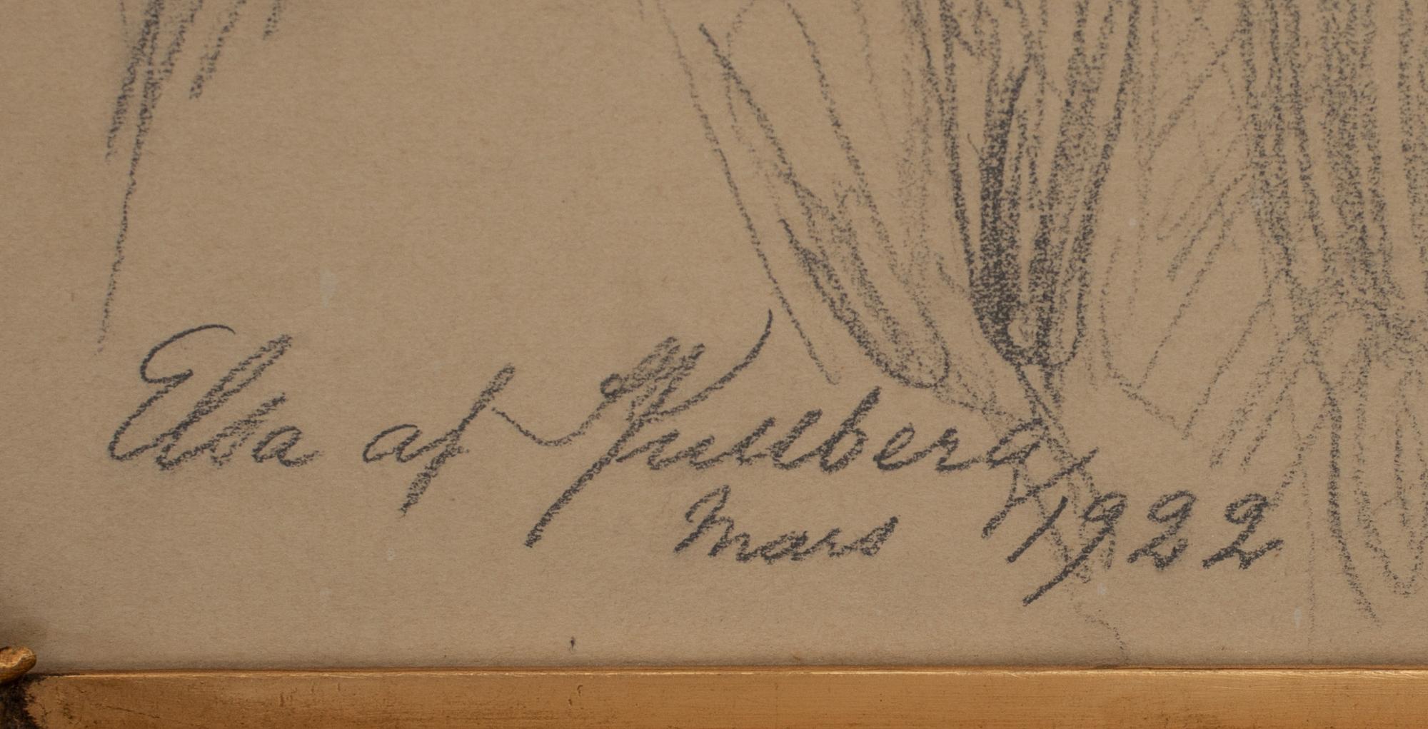 ELSA AF KULLBERG, två st, blandteknik, signerade och daterade mars 1922.