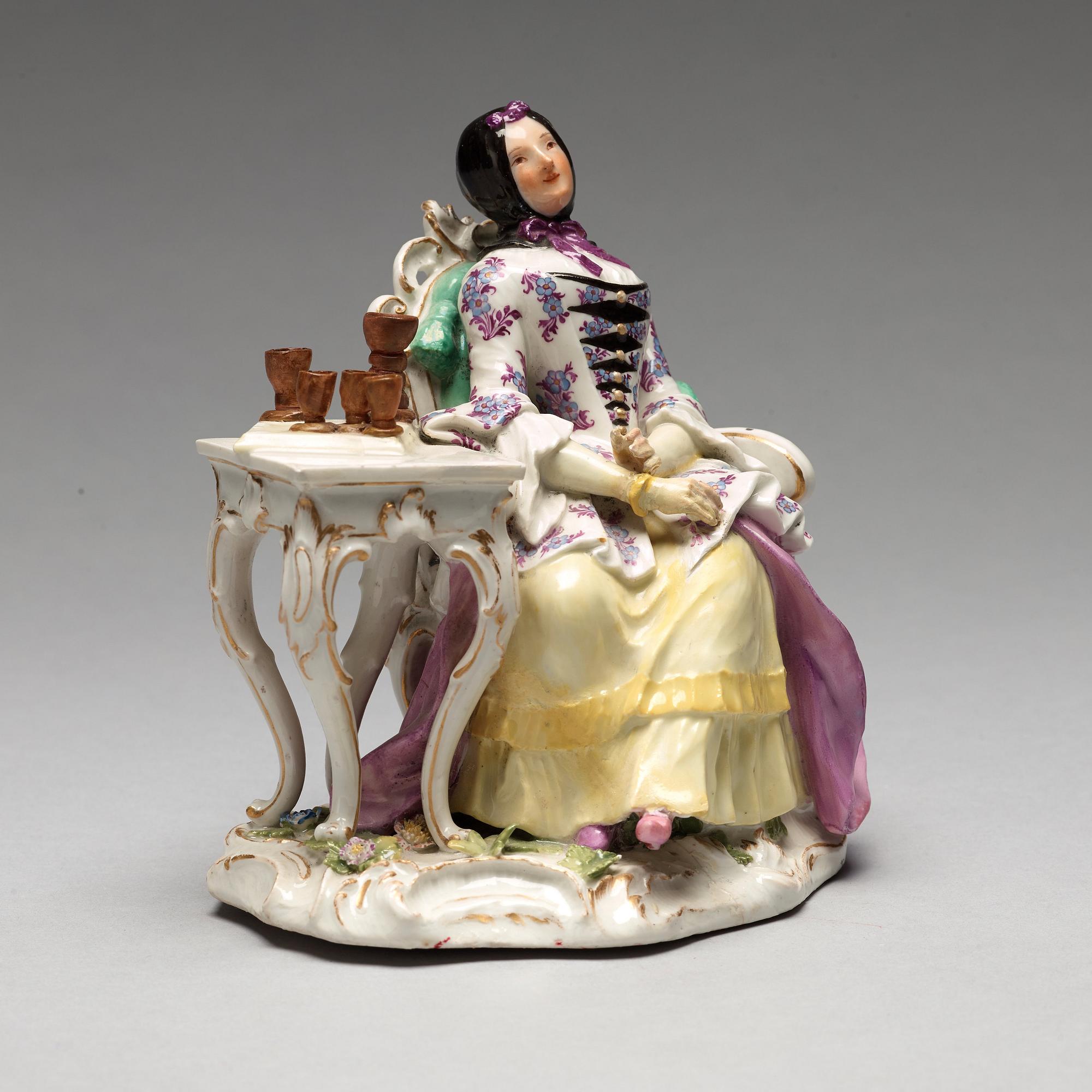 FIGURIN, porslin. Meissen.