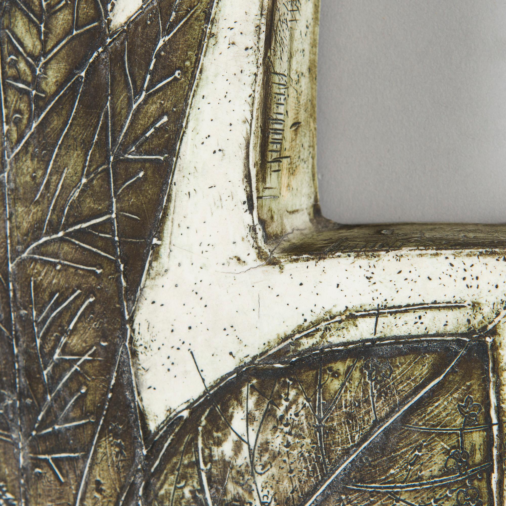 Rut Bryk, a stoneware wall relief, signed BRYK.