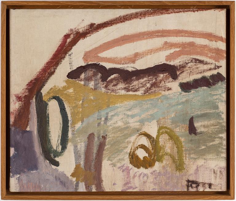 EDDIE FIGGE, oil on canvas, signed. dated 1949 verso.