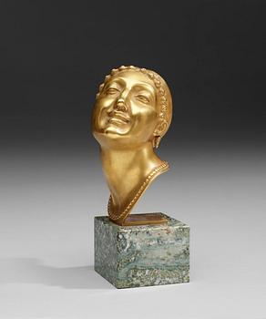 437. An Olof Ahlberg bronze sculpture, Herman Bergman Fud.