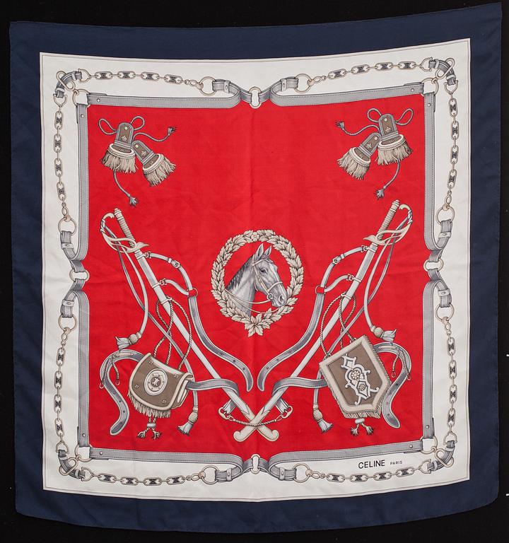 SCARF, 2 st, Celine samt Dior.