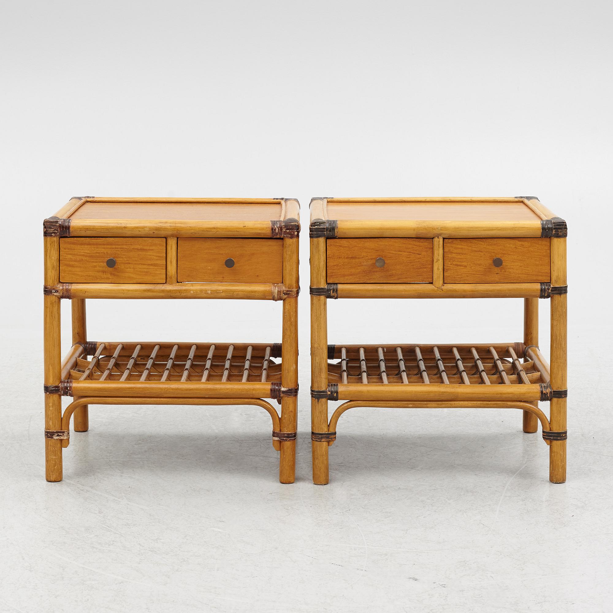 A pair of bedside tables, DUX, 1970's.